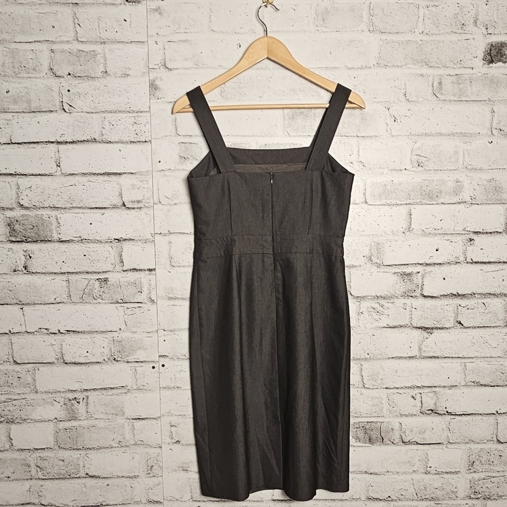Jacob Grey Career office Sheath Dress Midi Size 8 - Picture 3 of 7